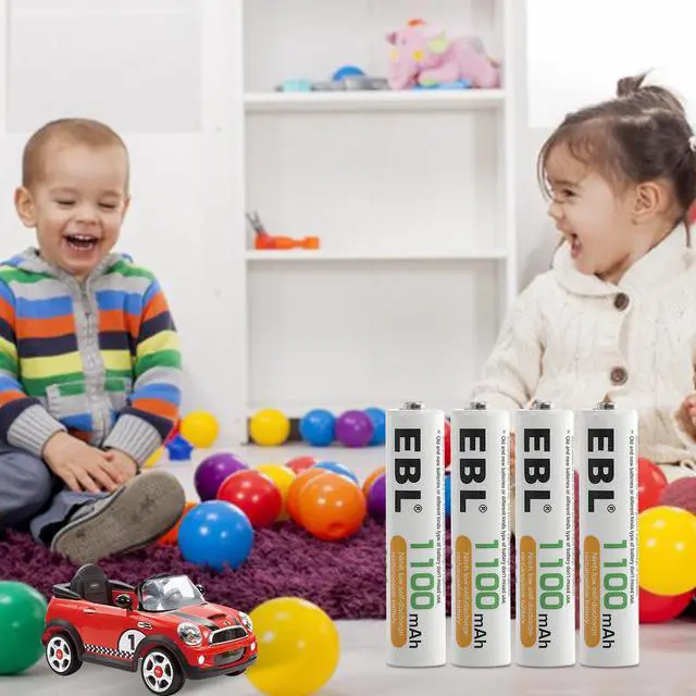 Alt view image 3 of 7 - EBL 8pcs 1100mAh AAA Battery + Smart LCD Battery Charger for AA AAA Ni-MH Ni-CD Rechargeable Batteries