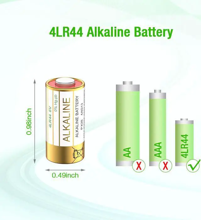 Alt view image 4 of 6 - EBL 5Pcs 4LR44 6V Battery A544 4G13 PX28A Alkaline Batteries for Electric Toys Mouse Alarm Electric Toothbrush