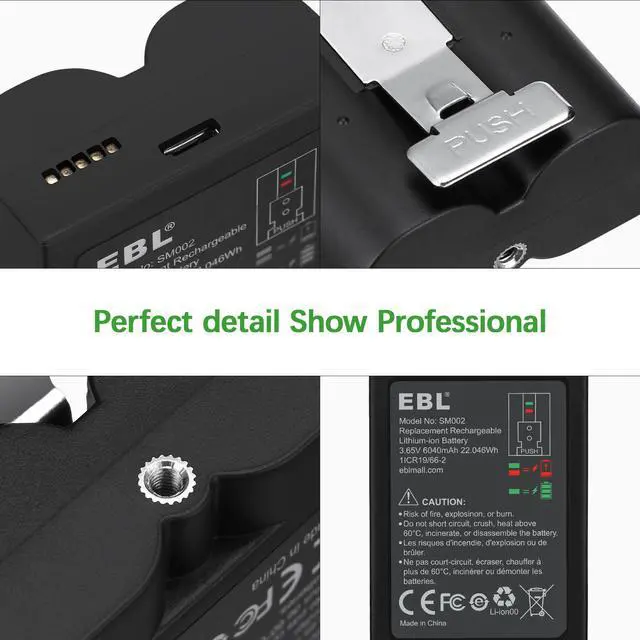 Alt view image 7 of 7 - EBL Rechargeable Battery for Ring Video Doorbell Camera Battery