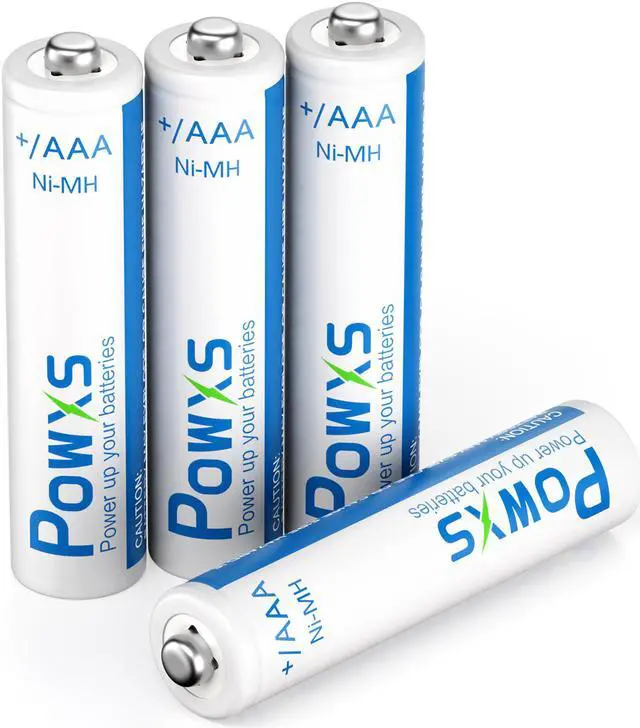 Alt view image 2 of 7 - POWXS AAA Rechargeable Batteries 800mAh Pre-Charged Triple A Batteries 1.2V Long-Lasting Ni-MH AAA Size Batteries Suitable for Household - 4 Pack