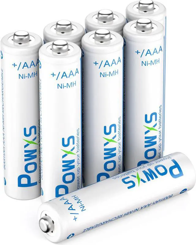 Alt view image 2 of 7 - POWXS 8Pcs AAA Rechargeable Batteries 800mAh Pre-Charged Triple A Batteries 1.2V Long-Lasting Ni-MH AAA Size Batteries Suitable for  Household