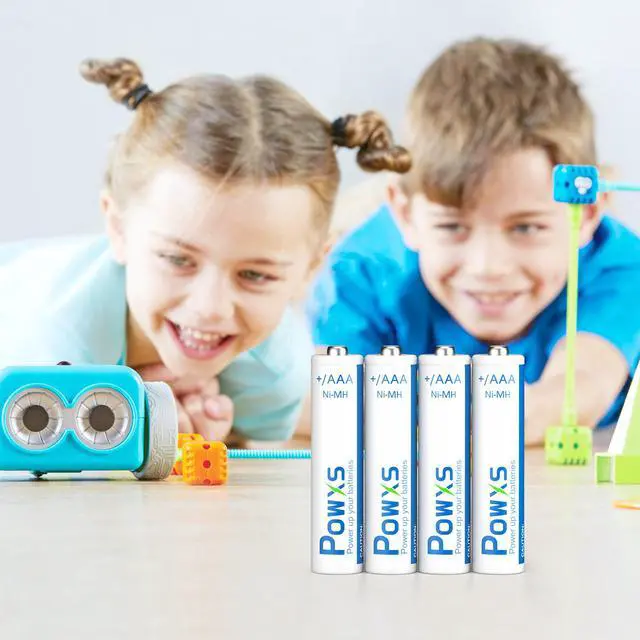 Alt view image 3 of 7 - POWXS AAA Rechargeable Batteries 800mAh Pre-Charged Triple A Batteries 1.2V Long-Lasting Ni-MH AAA Size Batteries Suitable for Household - 4 Pack