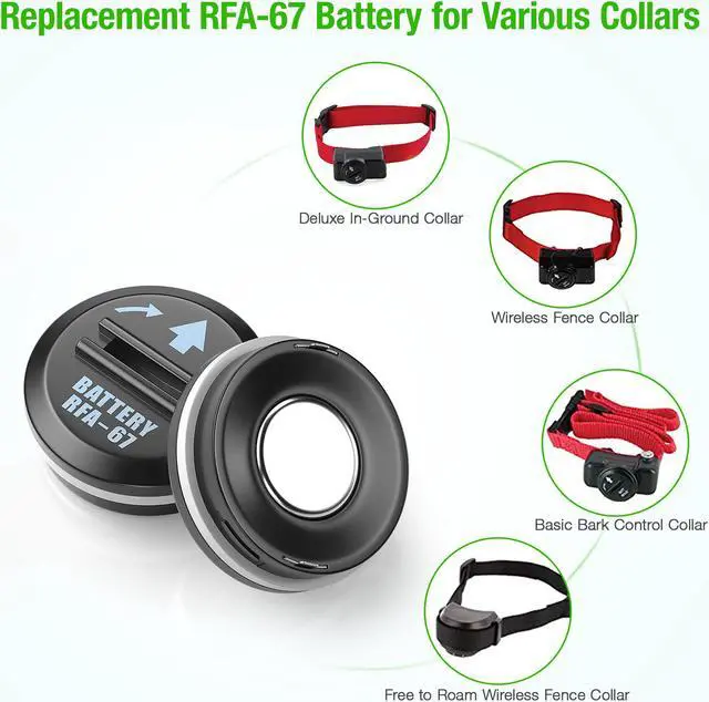Alt view image 5 of 7 - EBL 10 Pcs RFA-67 6 Volt Pet Collar Replacement Batteries for PIF-300 RF300 PIF-275-19 PRF-3004W PUL-250