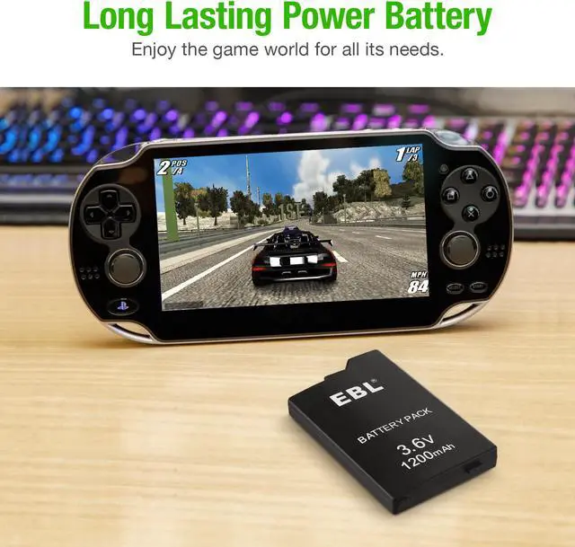 Alt view image 3 of 7 - EBL 3.6V 1200mAh Lithium Ion Replacement Battery for Sony PSP 2000/3000 PSP-S110 Console