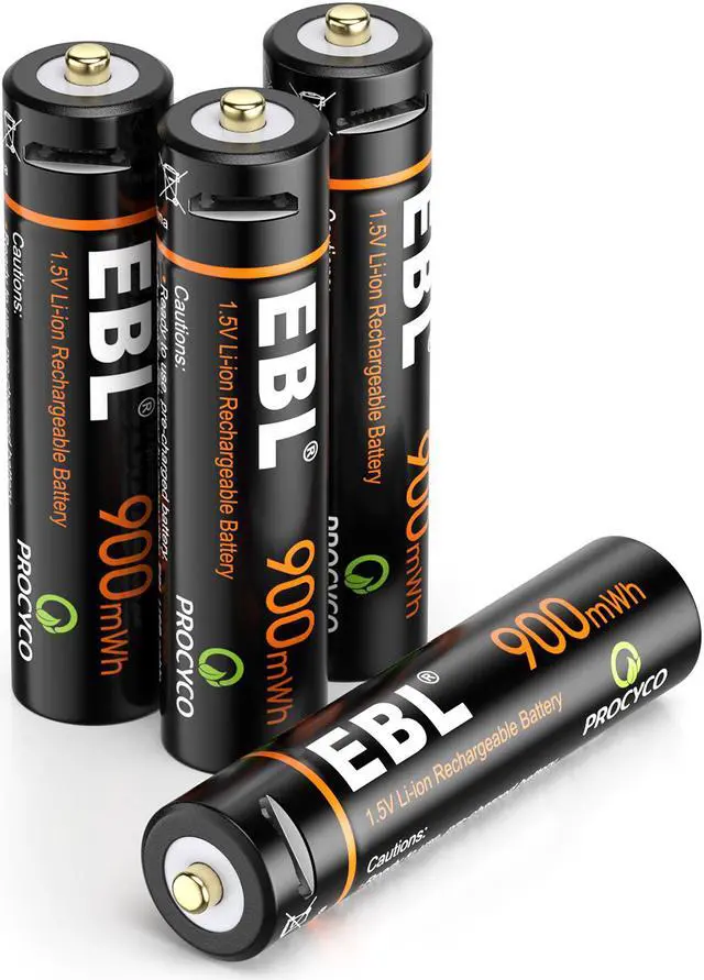 Main image of EBL 4 Pcs USB Rechargeable Lithium ion AAA Batteries - 1.5V Long Lasting Rechargeable Triple A Battery Quick Charge in 2H