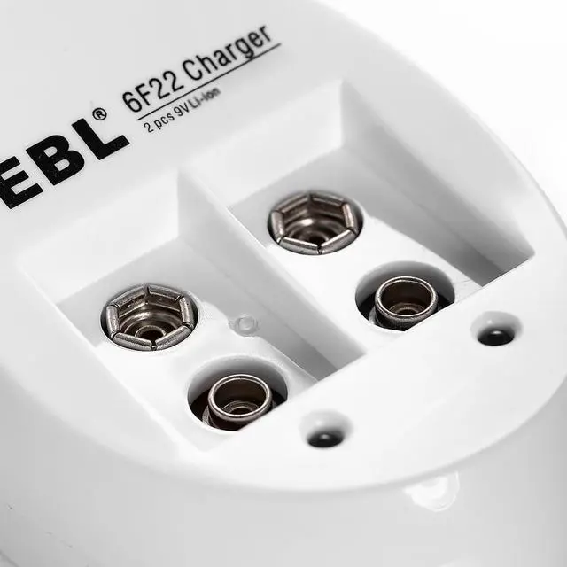 Alt view image 6 of 7 - EBL 2pcs 280mAh Ni-MH Rechargeable 9V Batteries for Toys, Game Control, Microphone + EBL Charger for Li-ion/Ni-MH/Ni-CD Battery