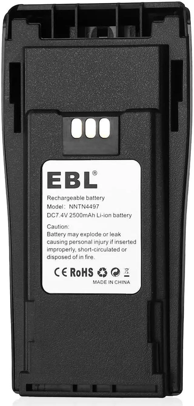 Alt view image 3 of 7 - EBL 2500mAh 7.4V NNTN4496 NNTN4497 Li-ion Rechargeable Battery for Motorola PR400 CP150 200 EP450