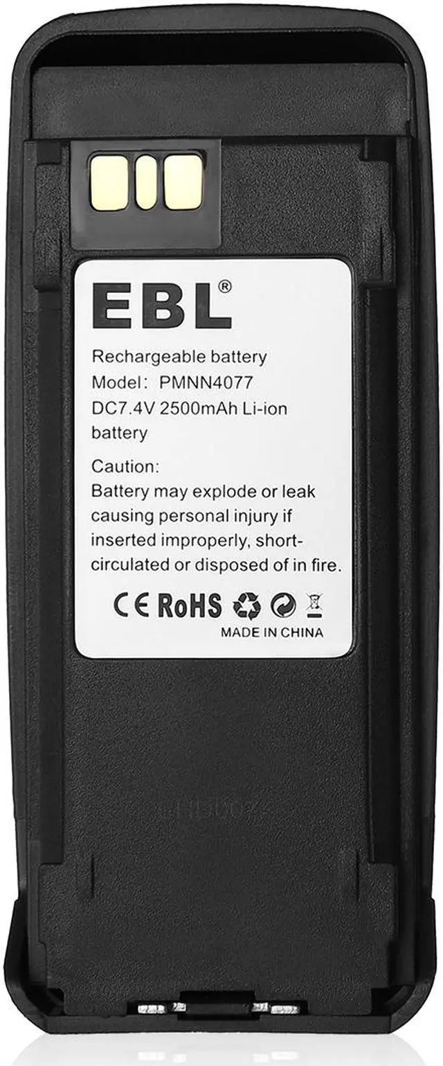 Alt view image 3 of 5 - EBL2500mAh 7.4V Battery  PMNN4077  Rechargeable Batteries for Motorola XPR6550 XPR6300 XPR6350 XPR6380 XPR6580