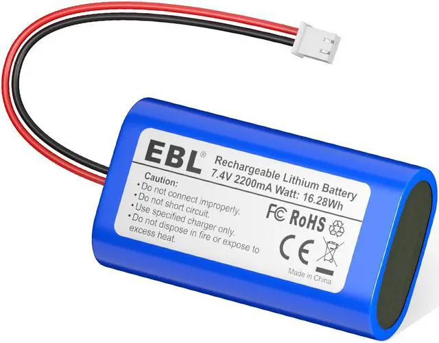 Main image of EBL 7.4V 2200mAh Li-ion Rechargeable Batteries Replacement Batteries for Electronics, Electric Toys, Camera and More Devices