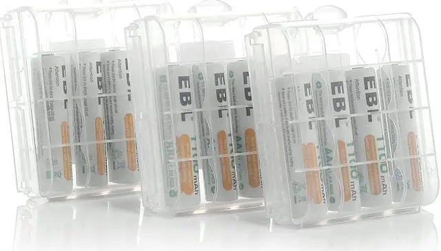 Alt view image 2 of 7 - EBL 12 Pcs 1100mAh AAA Ni-MH Battery 1.2V Rechargeable Batteries for Electric Toothbrush Toys