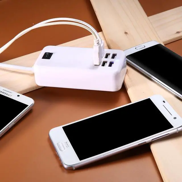 Alt view image 4 of 7 - Poweradd Wall Charger 6 USB Outlets Power Strip adapter US Plug Charging Station For Phone/Pad/MP4
