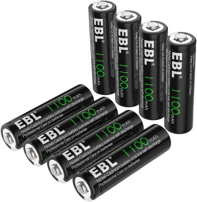Alt view image 4 of 7 - EBL 8pcs AA 1100mAh Ni-CD Rechargeable Batteries for TV Wireless Mouse + 807 Smart DC Battery Charger for AA AAA Ni-MH Ni-CD Battery