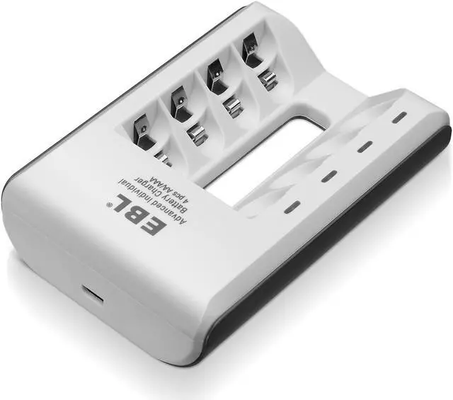 Alt view image 4 of 7 - EBL 4 Pack AA 1100mAh Ni-Cd Battery for Garden Solar Light Keyboards + 807 Smart DC Battery Charger for AA AAA Ni-MH Ni-CD Rechargeable Batteries