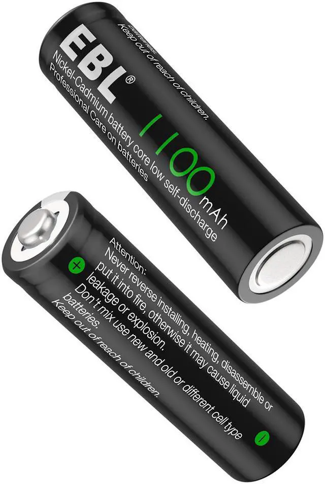 Alt view image 7 of 7 - EBL 4 Pack AA 1100mAh Ni-Cd Battery for Garden Solar Light Keyboards + 807 Smart DC Battery Charger for AA AAA Ni-MH Ni-CD Rechargeable Batteries