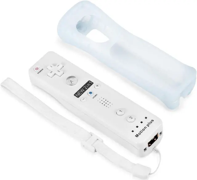 Alt view image 7 of 7 - 2 In 1 Wii Remote Controller Replacement Remote Game Controller with Shock Function for Nintendo Wii and Wii U Video Game Built Motion Sensor