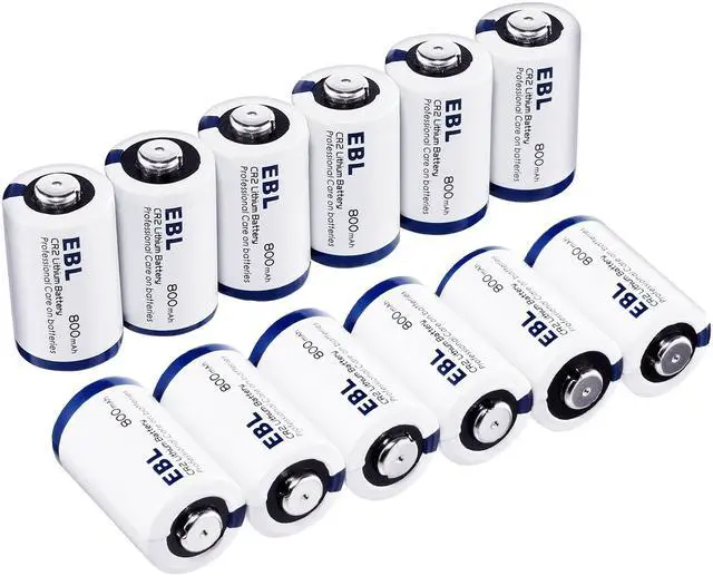 Main image of EBL 12 Pcs Lithium CR2 Batteries 3.0V Photo Batteries CR17355 DLCR2 Camera Toys EXP 2029
