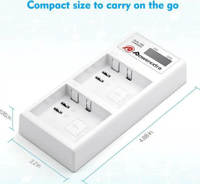 Alt view image 7 of 7 - Powerextra 2Pcs Upgraded Rechargeable Battery Compatible with Arlo Pro Arlo Pro 2 and Dual Quick Battery Charger for Arlo Pro Arlo Pro 2 Arlo Go and Arlo Security Light Batteries