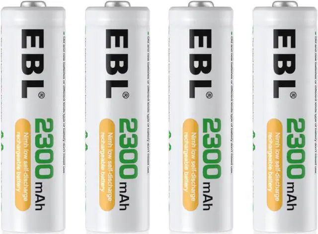 Alt view image 6 of 7 - EBL Rechargeable AA Batteries (4 Pack), 2300mAh Double A Batteries with Battery Charger