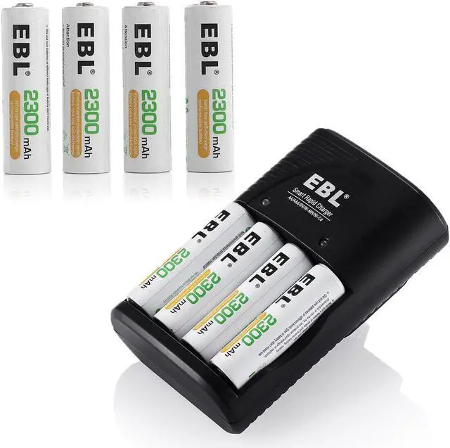 Main image of EBL Rechargeable AA Batteries 2300mAh Double A Batteries with Battery Charger 8-Pack