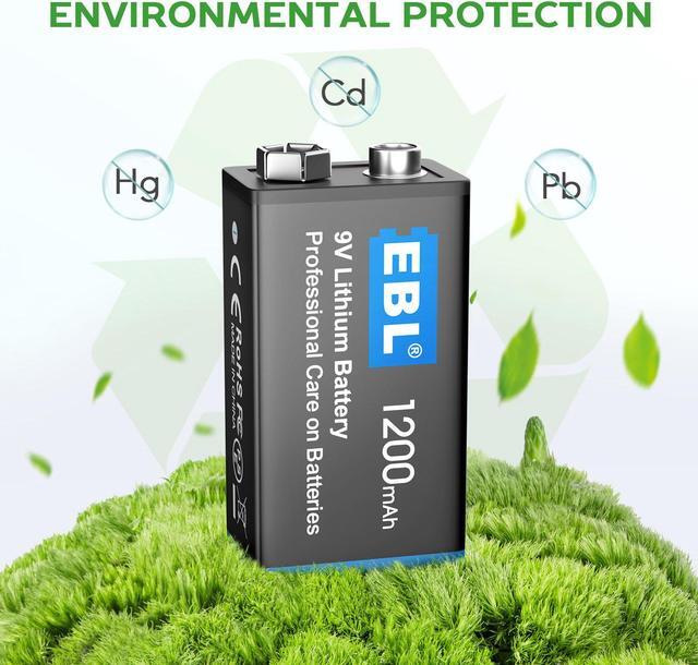 Alt view image 6 of 7 - EBL 4 Pcs 1200mAh 9V Lithium Batteries, Non-Rechargeable Batteries - 9 Volts Lithium Metal Battery Longer Lasting Constant Volt for Toys, Camera