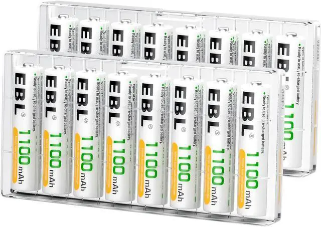 Alt view image 7 of 7 - EBL Rechargeable AAA Batteries 1100mAh 1.2V Ni-MH Triple A Batteries, 16 Counts