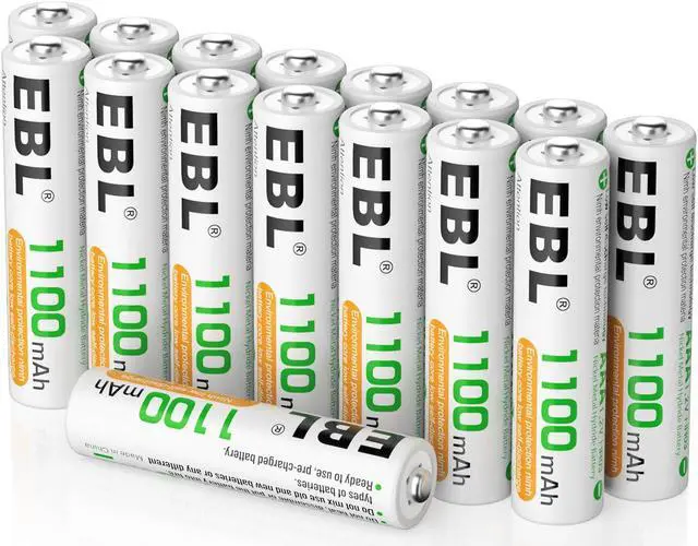 Main image of EBL Rechargeable AAA Batteries 1100mAh 1.2V Ni-MH Triple A Batteries, 16 Counts