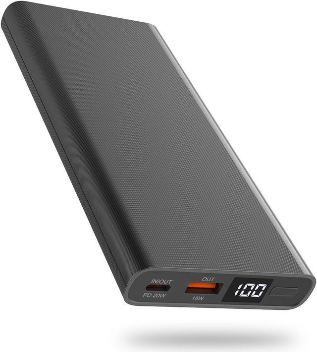 15000mAh Power Bank with USB C PD 20W Fast Charging Portable Charger,  Compatible with iPhone 14/13/12/11 Samsung S21/S20 Google iPad - Black 