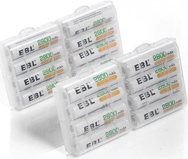 Alt view image 7 of 7 - EBL 28 Pack AA Rechargeable Batteries 2800mAh high Capacity Ni-MH Double A Battery