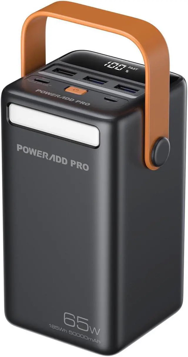 Main image of POWERDD PRO Power Bank 50000mAh PD 65W USB C Portable Charger with LED Display Fast Charging Compatible with Laptop MacBook iPhone Samsung for Outdoors Camping Travel