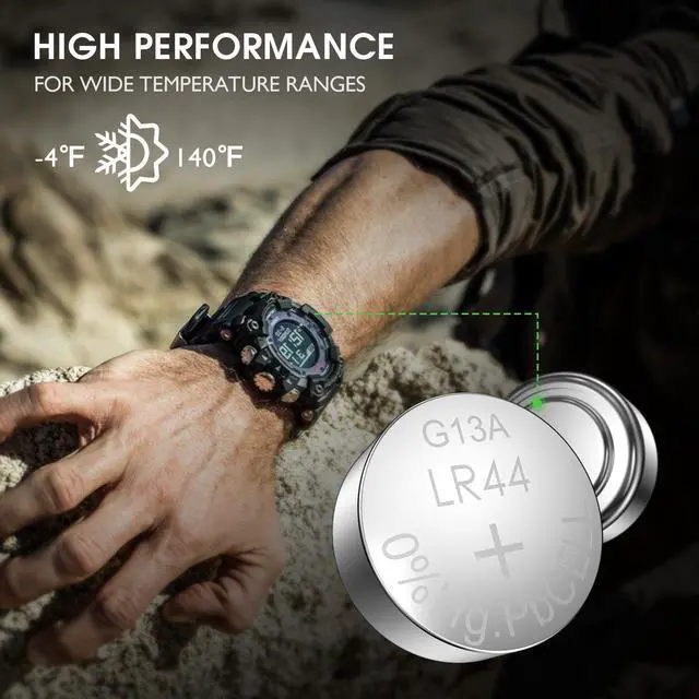 Alt view image 3 of 7 - EBL LR44 AG13 357 SR44 303 A76 Battery 1.5V Button Alkaline Coin Cell Batteries - 40 Pack