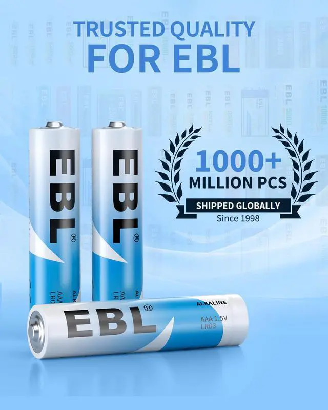 Alt view image 7 of 7 - EBL AAA Alkaline Batteries, 24-Pack Value Pack Triple A Batteries