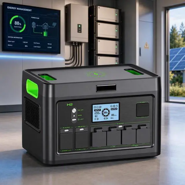 Main image of 2399W Portable Power Station 1838Wh Solar Generator Backup Battery Power