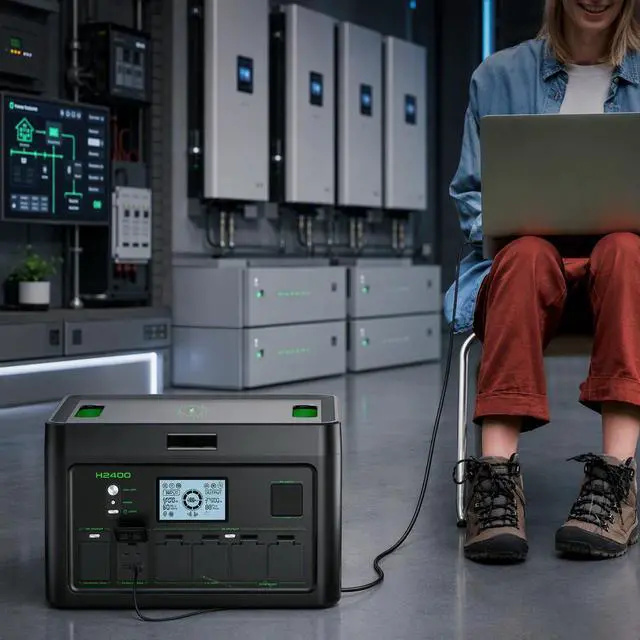 Alt view image 4 of 5 - 2399W Portable Power Station 1838Wh Solar Generator Backup Battery Power
