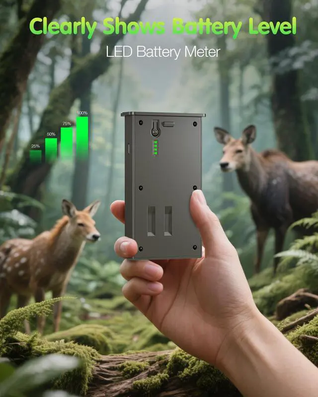 Alt view image 3 of 6 - Powerextra 2 Pack Batteries EM6 For Tactacam Reveal Hunting Camera Reveal X, XB, X Gen 2.0