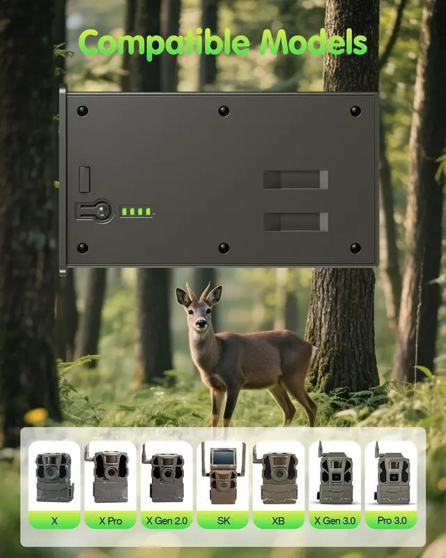 Alt view image 2 of 6 - Powerextra 2 Pack Batteries EM6 For Tactacam Reveal Hunting Camera Reveal X, XB, X Gen 2.0