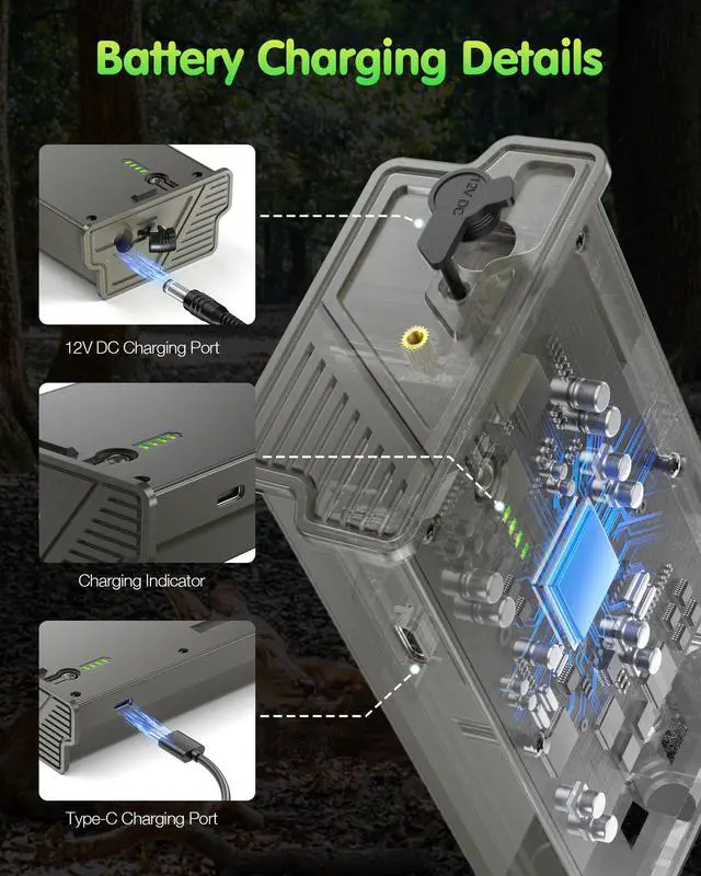 Alt view image 4 of 6 - Powerextra 2 Pack Batteries EM6 For Tactacam Reveal Hunting Camera Reveal X, XB, X Gen 2.0