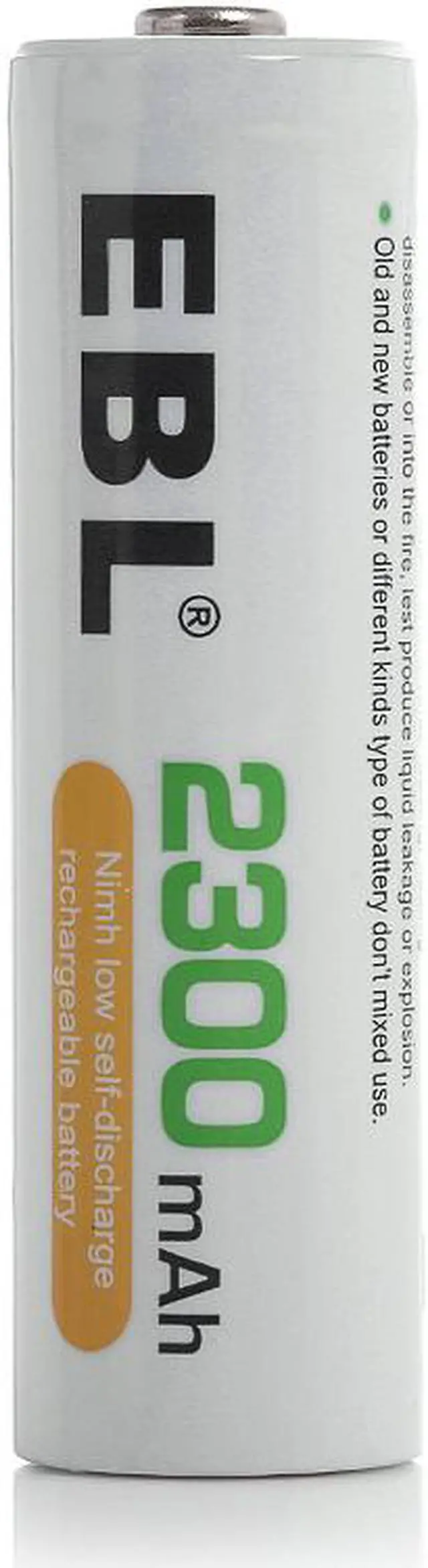 Alt view image 3 of 7 - EBL 4 Pack 2300mAh AA Ni-MH Rechargeable Batteries, Battery Case Included