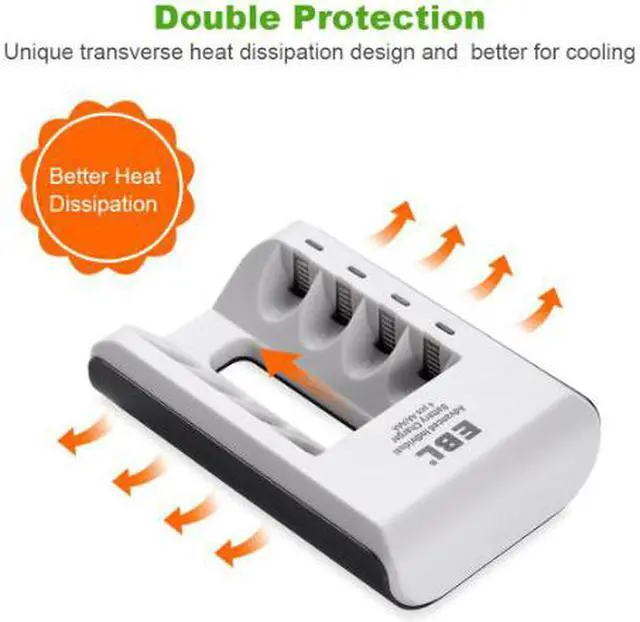 Alt view image 6 of 7 - EBL 807 Smart DC Battery Charger for AA AAA Ni-MH Ni-CD Rechargeable Batteries