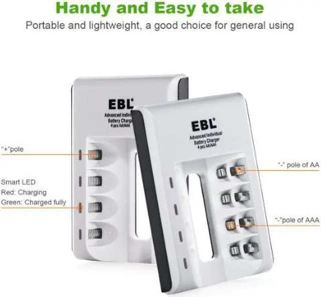 Alt view image 5 of 7 - EBL 807 Smart DC Battery Charger for AA AAA Ni-MH Ni-CD Rechargeable Batteries