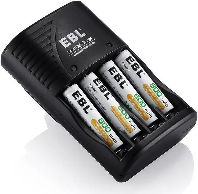 Alt view image 3 of 7 - EBL 802 Battery Charger for AA AAA 9V Ni-MH Ni-CD Rechargeable Batteries