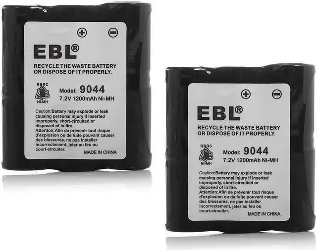 Main image of EBL 2 Pack 7.2V 1200mAh Motorola HNN9044 HNN9044A HNN9056 P50 P60 Two-Way Radio Batteries Replacement Battery