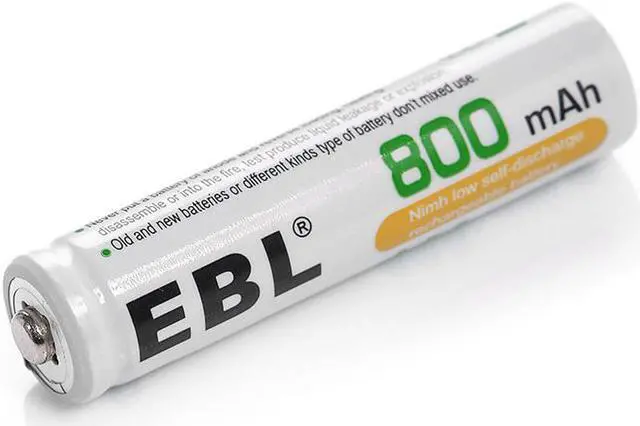 Alt view image 2 of 7 - EBL AAA Rechargeable Batteries 800mAh Ni-MH (8pcs) with Rapid AA AAA Battery Charger