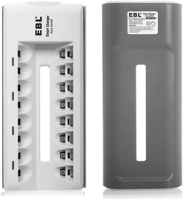 Alt view image 3 of 7 - EBL AAA Rechargeable Batteries 800mAh Ni-MH (8pcs) with Rapid AA AAA Battery Charger