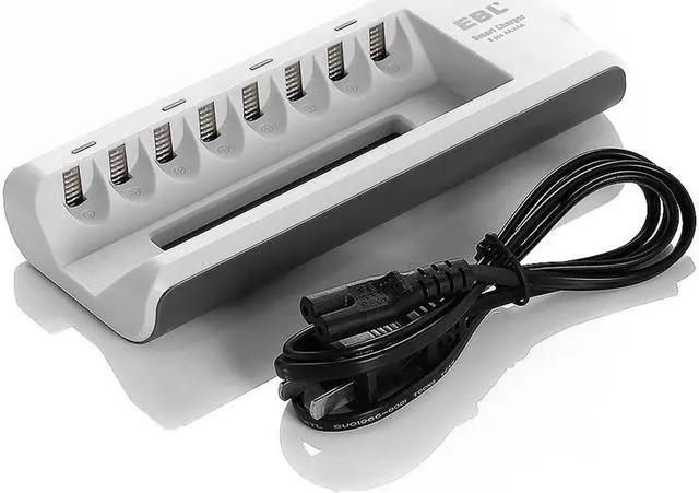 Alt view image 4 of 7 - EBL 8 Pack 2800mAh AA Battery Ni-MH Rechargeable Batteries with 8 Bay Battery Charger