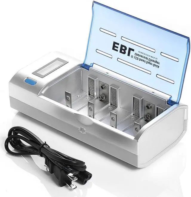 Alt view image 6 of 7 - EBL 4 Pack 10000mAh Size D Battery with Battery Charger for C D 9V AA AAA Rechargeable Batteries