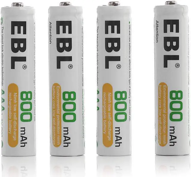Alt view image 6 of 7 - EBL AAA Rechargeable Batteries 800mAh Ni-MH (8pcs) with Rapid AA AAA Battery Charger