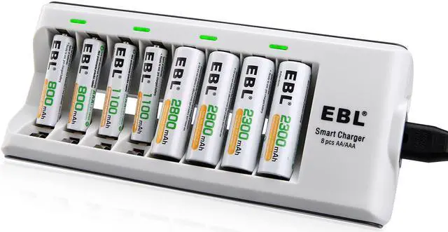 Alt view image 7 of 7 - EBL 808A 8 Bay Battery Charger for AA AAA Ni-MH Ni-CD Rechargeable Batteries