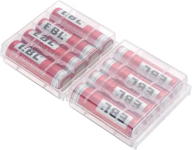 Alt view image 7 of 7 - EBL 8 Piece 14500 Li-ion Battery 3.7V 800mAh Rechargeable Batteries for LED Flashlight Torch