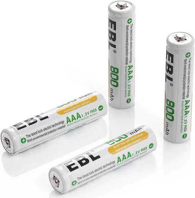 Alt view image 4 of 7 - EBL 20 Pack AAA Battery 800mAh Ni-Mh 1.2V Rechargeable Batteries For Flashlight, Toy, Camera