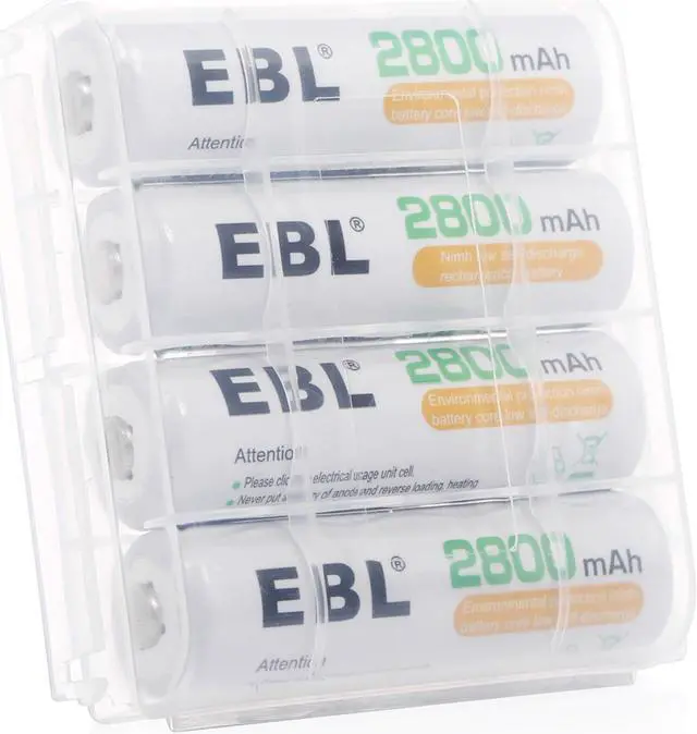 Alt view image 5 of 7 - EBL 4 Pack 2800mAh AA Battery With 8 Bay 808 Battery Charger for AA AAA Ni-MH Ni-CD Rechargeable Batteries